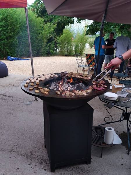 brasier acheté par un boucher de Renaison