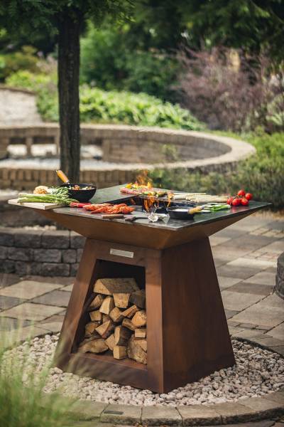 Installation d'un braséro Quan Medium en corten à Roanne